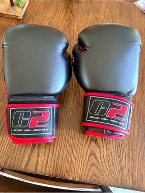 C2  Black and Red Boxing Gloves